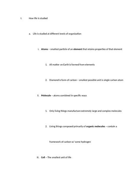 Vocabulary of General Biology Terms | BIOL 1005 - Docsity