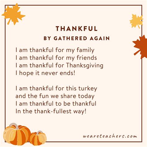 Happy Thanksgiving Day Poems - TDIAE