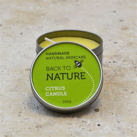 Citrus Natural Aromatherapy Candle By Back to Nature Skincare