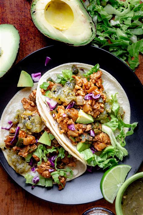 20 minute ground chicken tacos with poblanos - Healthy Seasonal Recipes