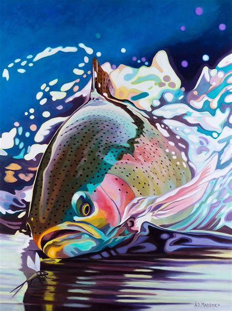 Up Close and Personal | Fly fishing art, Trout art, Trout painting