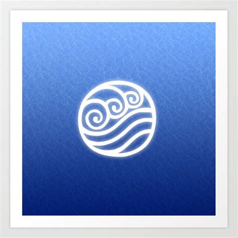 Water Bending Element Symbol Art Print - Small