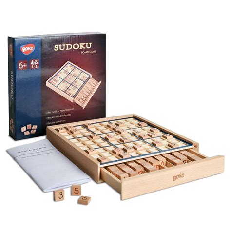 Buy Wooden Sudoku Board Game with Drawer - with Book of 100 Sudoku ...