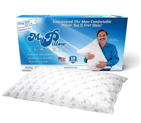 MyPillow Classic King Bed Pillow, Medium Firmness, Machine Washable ...