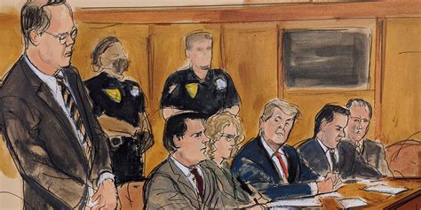 Courtroom sketches capture former President Donald Trump's arraignment ...