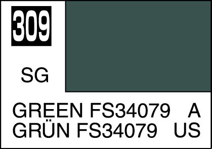 Mr Color Paint Green FS34079 10ml # C309 | GSi-C-309 | Gunze Sangyo (Mr Hobby)