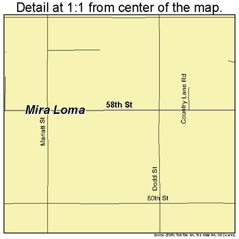 Mira Loma California Street Map 0647976