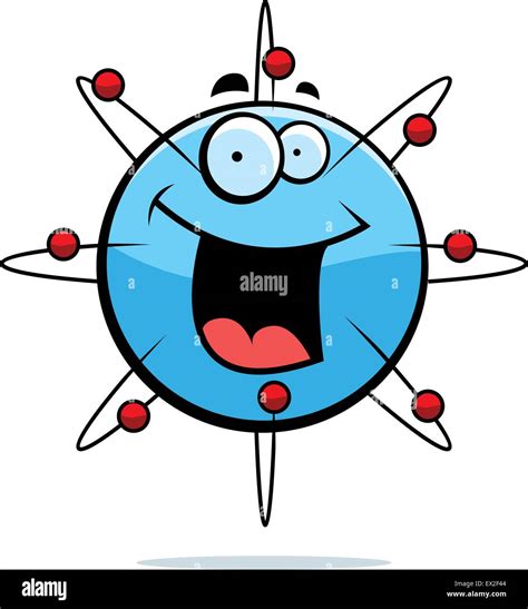 A cartoon blue atom smiling and happy Stock Vector Image & Art - Alamy