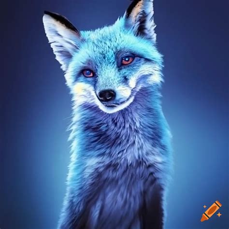 Blue fox on Craiyon