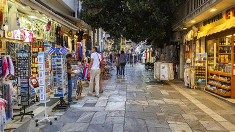 Tourist Shops in Plaka, Athens. Editorial Image - Image of souvenirs ...