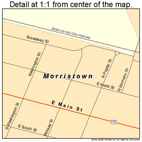 Morristown Indiana Street Map 1851192