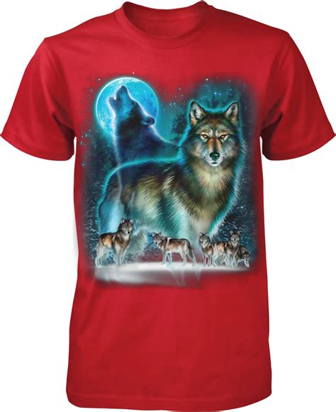 Wolf Moon Silhouette Wolf Howling Wolf Pack Men's - Etsy