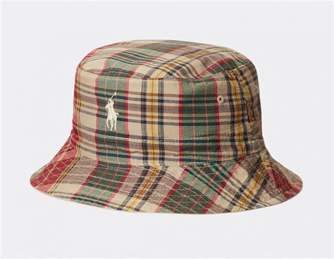 Polo Ralph Lauren Loft Reversible Bucket Hat Plaid 710901612001