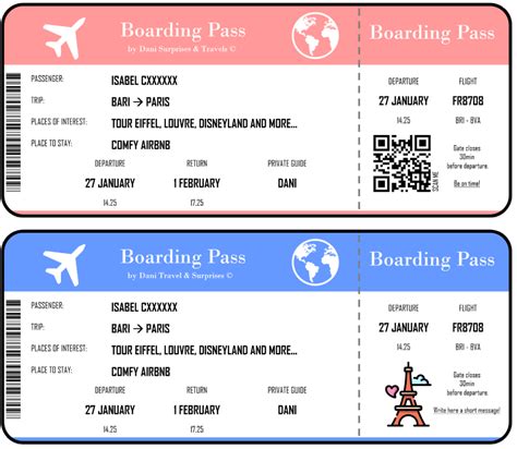 Boarding Pass Template for Gifting a Surprise Trip - Free Download