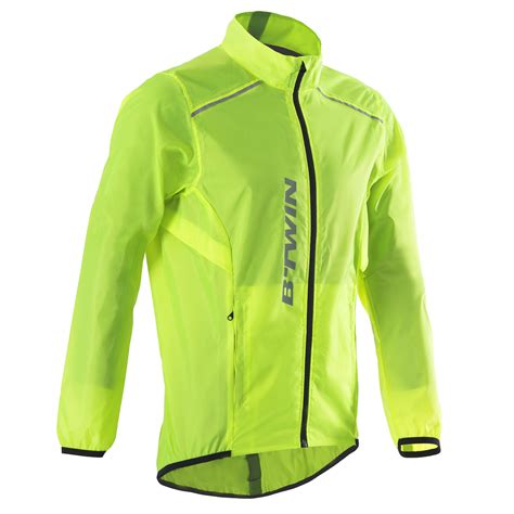 100 Road Cycling Rain Jacket - Neon Yellow