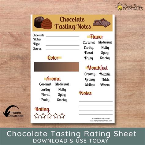 "Keep track of your favorites (and not so favorite) chocolates with this easy to use chocolate ...