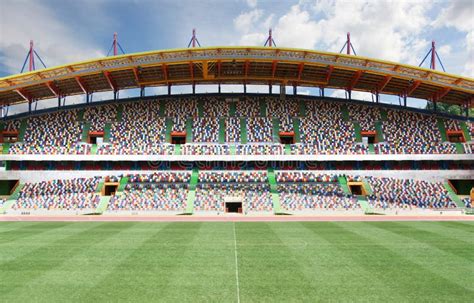 Stadium stock photo. Image of seat, blue, goal, green - 5279160