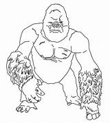 Printable Gorilla Coloring Pages sketch template