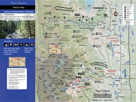 Cache la Poudre River, Colorado Pocket Fishing Map