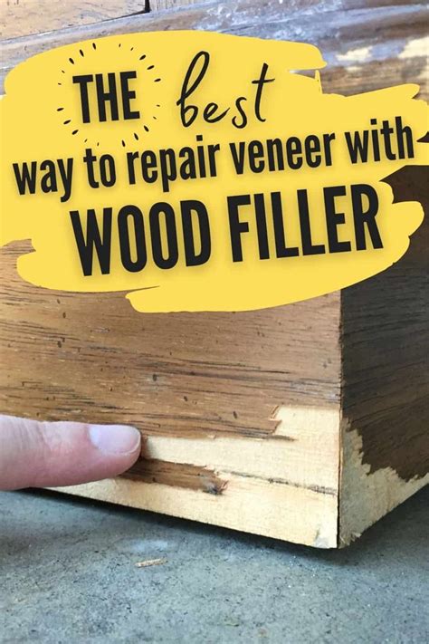 Repairing Veneer with Wood Filler | Repair wood furniture, Restore wood furniture, Wood repair