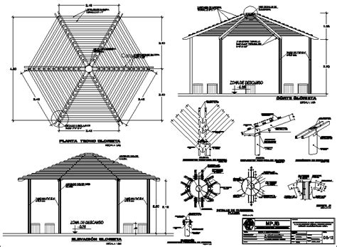 Pèrgola A AutoCAD | Llibreria CAD