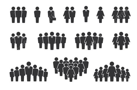 Group People Silhouette Vector PNG, Person Group People Silhouette ...