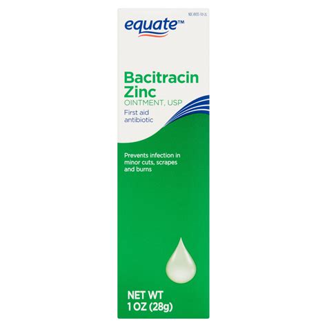 Equate Bacitracin Zinc USP Ointment, First Aid Antibiotic, 1 oz - Walmart.com - Walmart.com