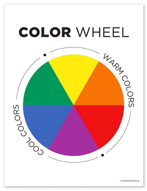 Primary Color Wheel and Color Wheel Coloring Page