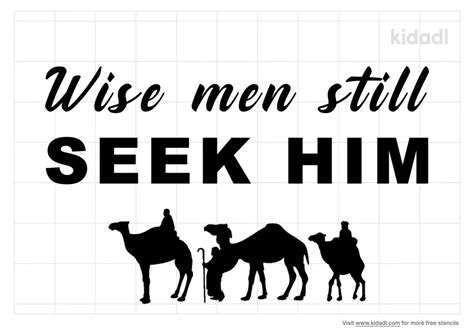 Wise Men Still Seek Him Stencil | Kidadl