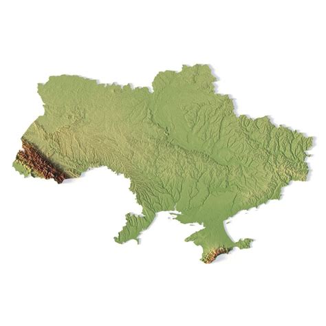 Ukraine terrain 3D model | 3D Models and 3D Maps of Ukraine relief