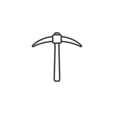 Vector sign of the Pickaxe symbol is isolated on a white background ...