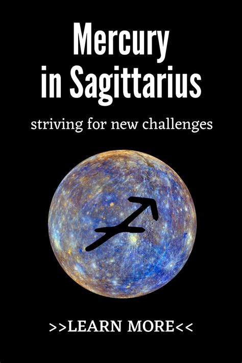 Mercury in Sagittarius - striving for new challenges