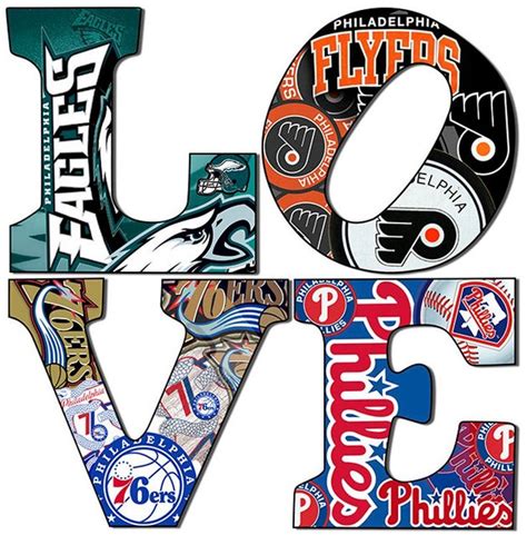 Philadelphia Sports Love Teams 5 .black and White - Etsy | Philadelphia sports, Sports art ...