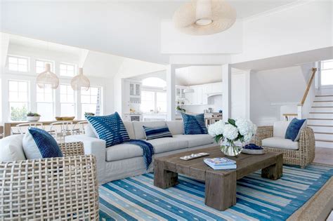 This Seaside House Is Giving Us So Many Beachy Decor Ideas | Domino | Beach theme living room ...