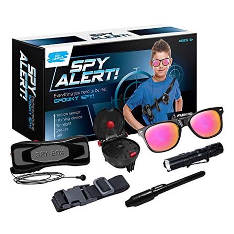 Kid Labsters Spy Alert Kit - Pro Detective Spying Gadget w/ Hearing & Detector - Pretend Secret ...