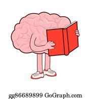 400 Human Brain With Book Icon Clip Art | Royalty Free - GoGraph