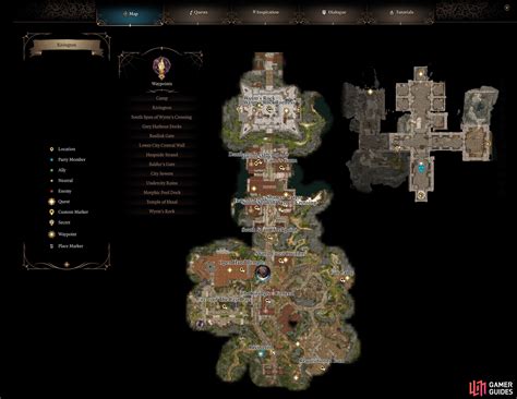 Baldur's Gate 3 Act 3 Map: Lower City, Sewers, & Rivington - Act 3 ...