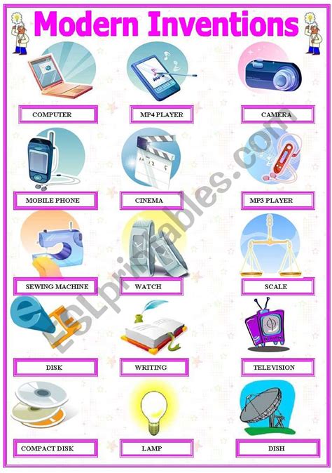 Modern Inventions - ESL worksheet by sruggy