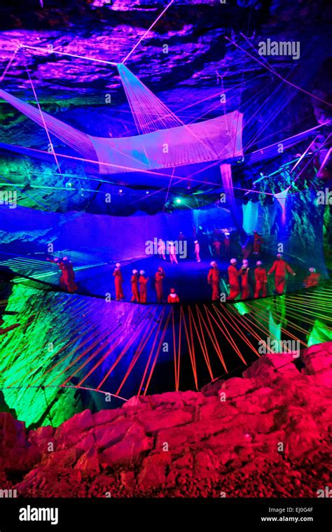 Bounce Below, Llechwedd Slate Caverns, Blaenau Ffestiniog, Wales, UK © Clarissa Debenham / Alamy ...