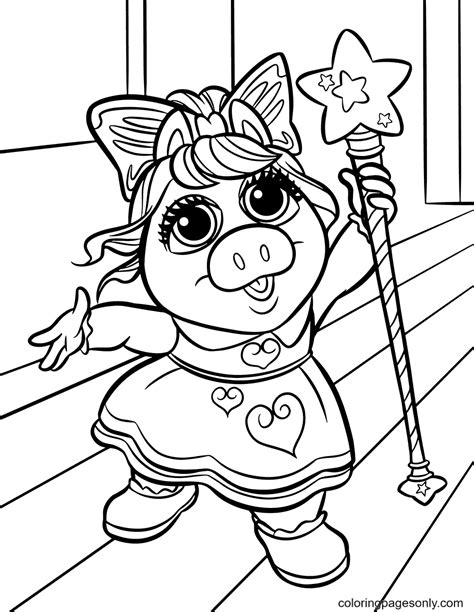 Beautiful Piggy Muppet Babies Coloring Pages Muppet Babies Coloring ...