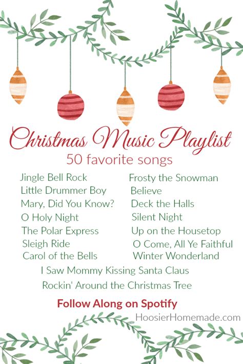 Christmas Music Playlist - Hoosier Homemade