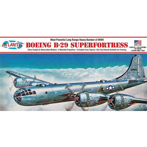 Boeing B-29 Superfortress with Swivel Stand 1:120 Scale Plastic Model Kit