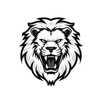 Roaring Lion Head Art