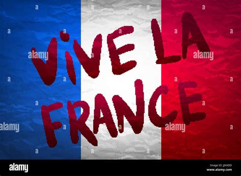 Vive la France handgemalte Nationalflagge Vektorgrafiken Stock-Vektorgrafik - Alamy