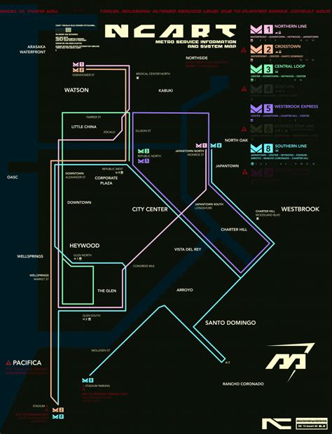 NCART Metro Map for Cyberpunk 2077 – Auska — Works