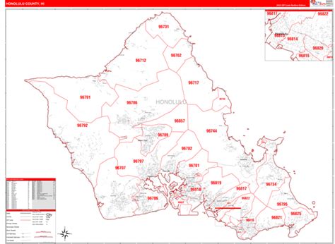 Maps of Honolulu County Hawaii - marketmaps.com