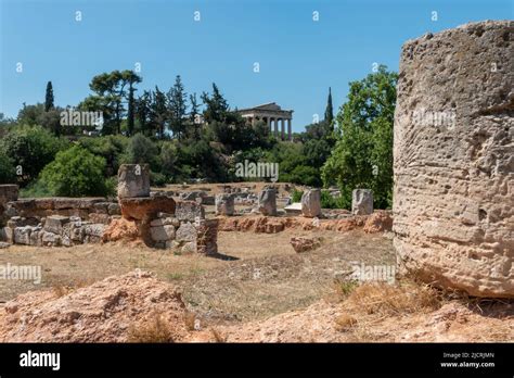 Ruins of the Agora of Athens Stock Photo - Alamy