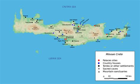 Map of Minoan Crete (Illustration) - World History Encyclopedia