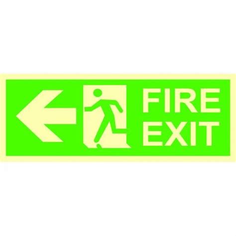 Green Fire Exit Safety Sign Board, Thickness: 2 To 20 Mm at Rs 81/piece ...