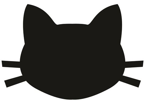Cat Face Silhouette Silueta De La Cara De Un Gato Clipart The Best | My ...